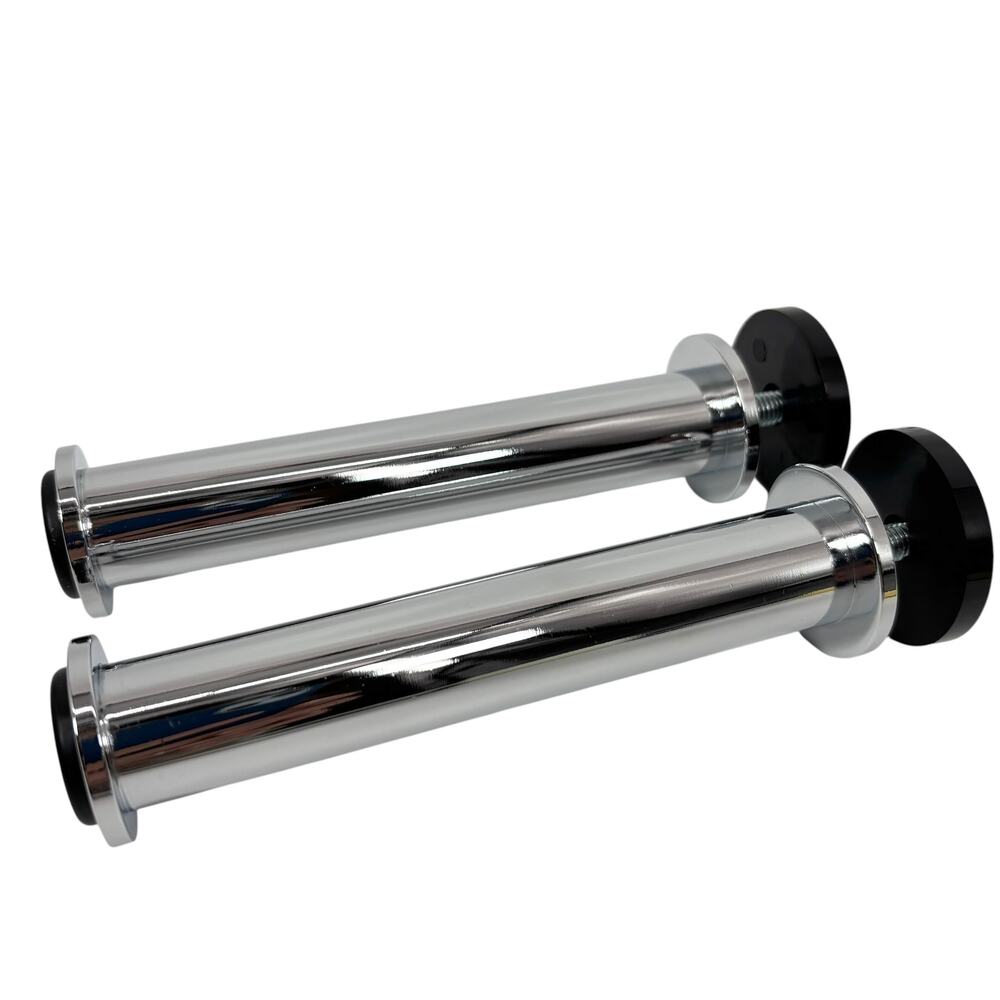 Ikea Soderhamn Sofa Legs Posts Set (2) Replacement Parts Chrome Plated Steel EUC